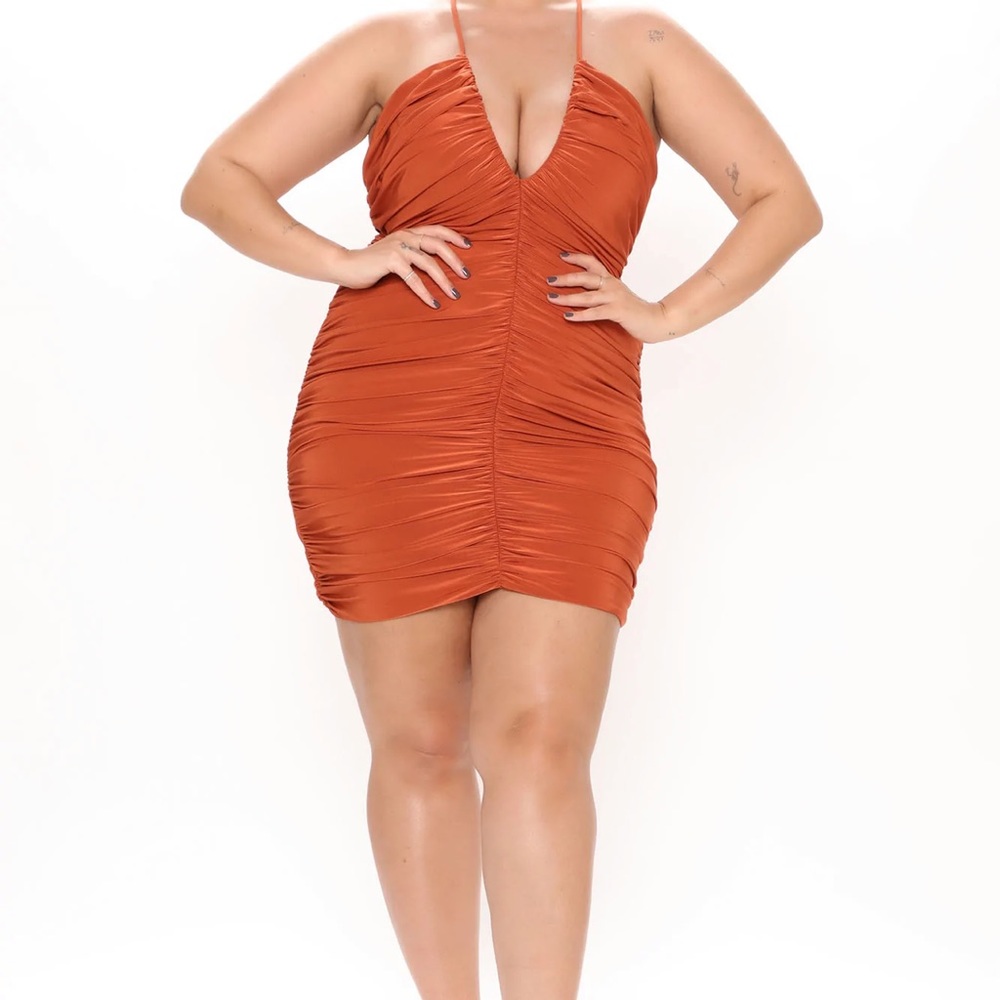 Ruched mini dress